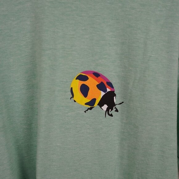 EUC‎ Bonobos Heather Green Graphic Ladybug Tee M - Picture 7 of 9